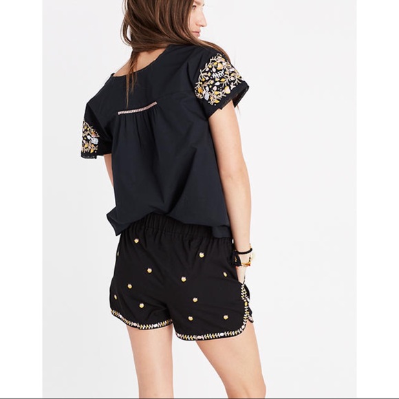 Madewell Embroidered Springtime Pull-On Shorts XS - Picture 3 of 10